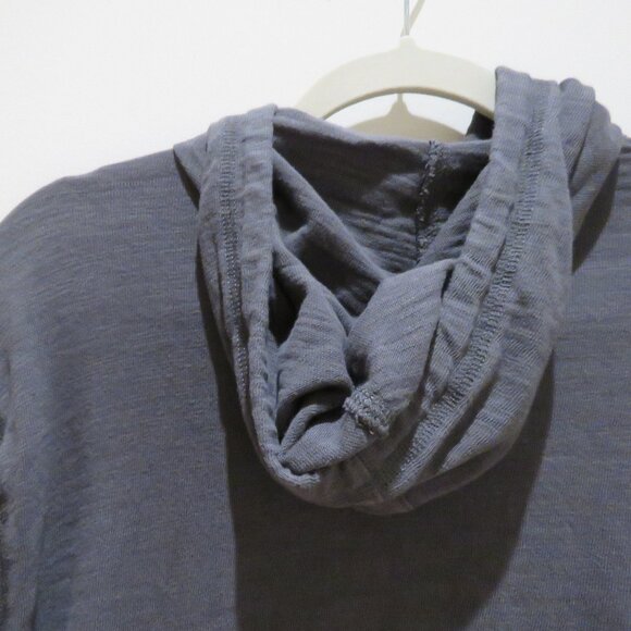 FAHERTY Sunwashed Slub Cotton Zip-Up Hoodie in Gray Casual Normcore Travel M - Picture 14 of 15